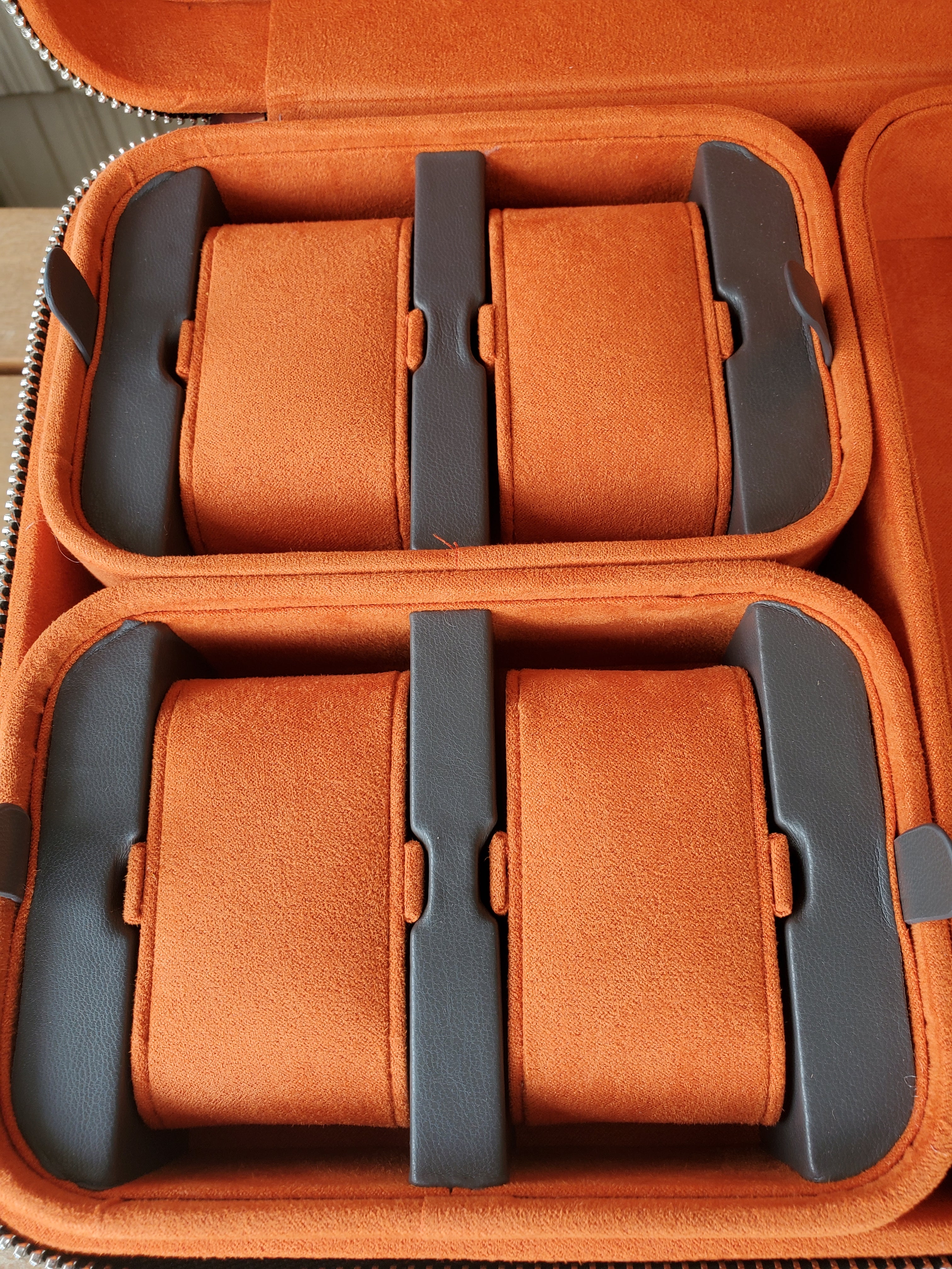 Black/Orange/Gray 3 Layer Luxury Jewelry Case