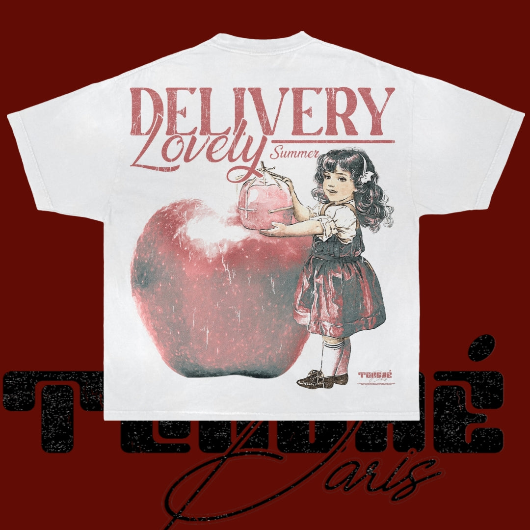 Red Bad Apple Oversized Tshirt