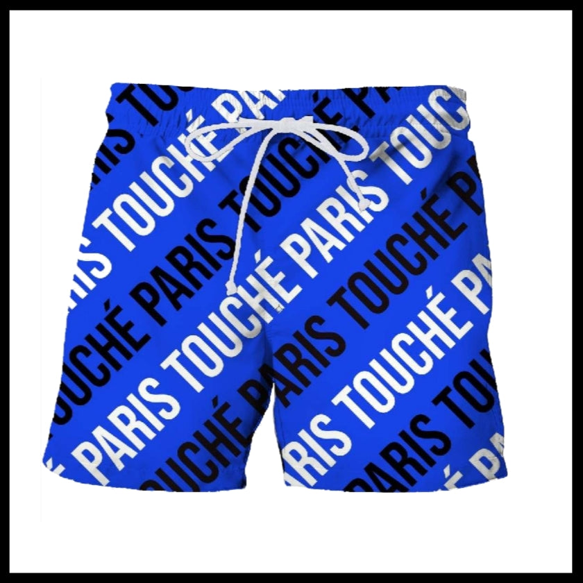 Touché Paris Retro Tile Print Board Shorts