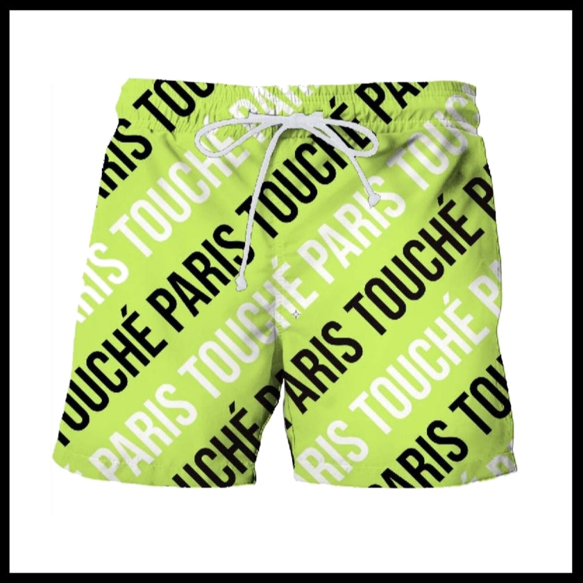 Touché Paris Retro Tile Print Board Shorts