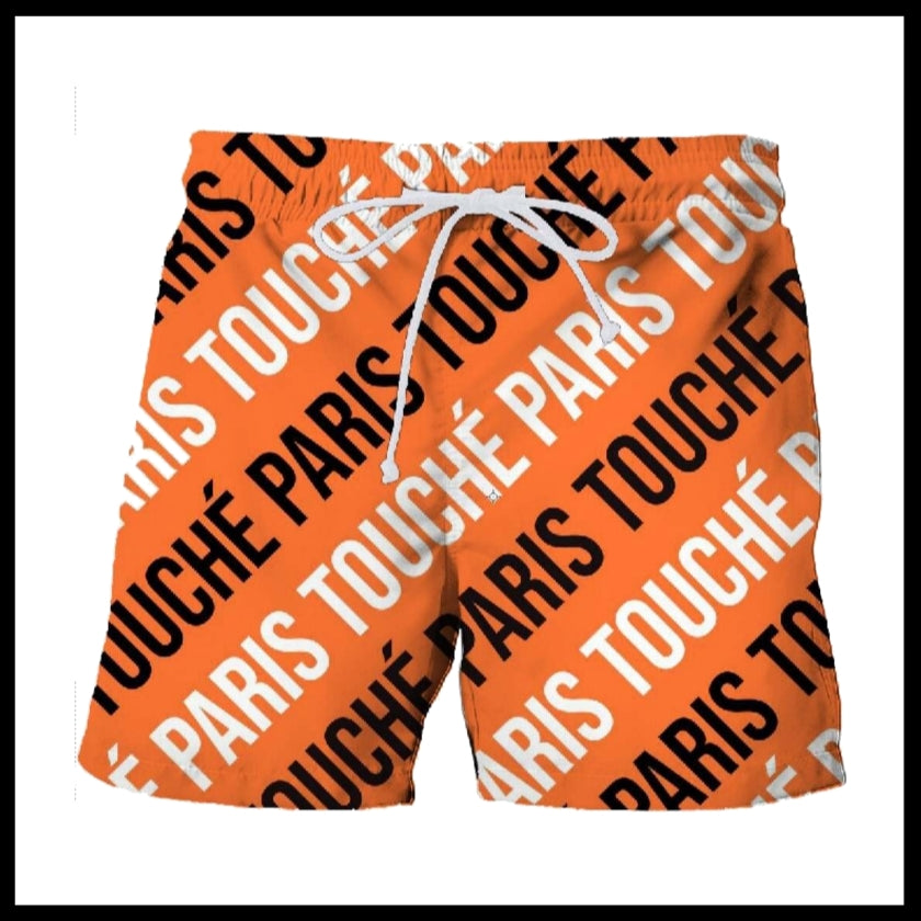 Touché Paris Retro Tile Print Board Shorts