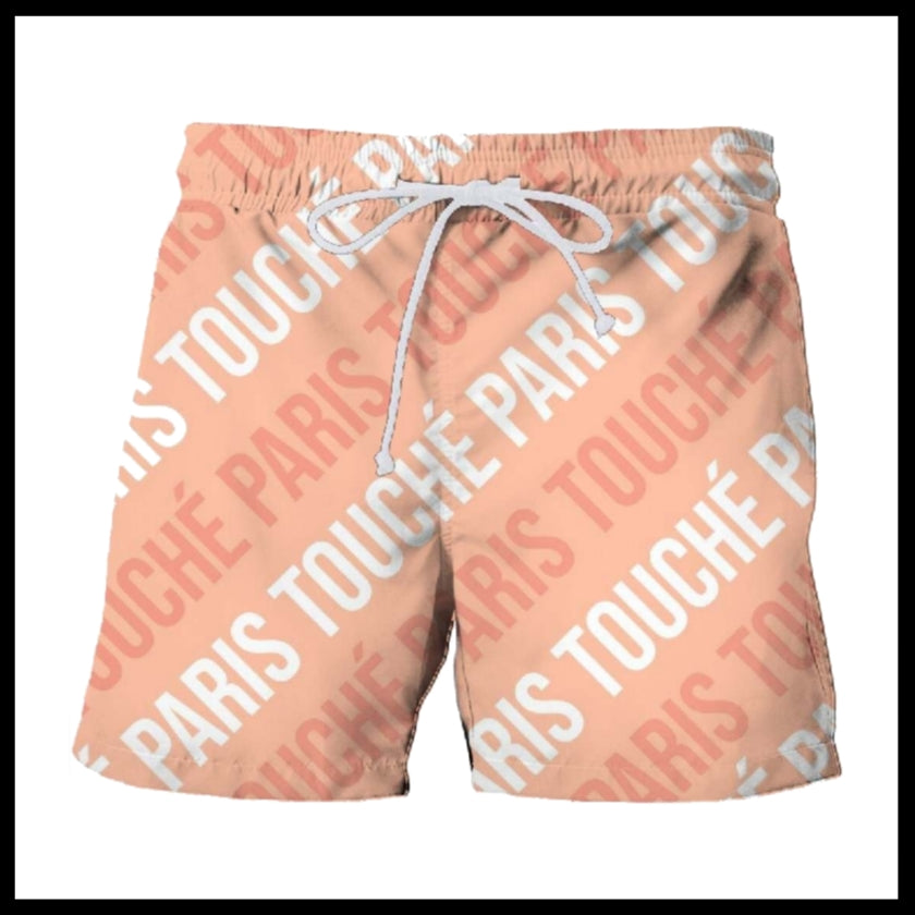 Touché Paris Retro Tile Print Board Shorts
