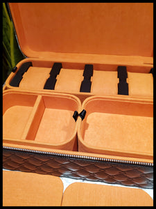 Black/Orange 3 Layer Luxury Jewelry Case