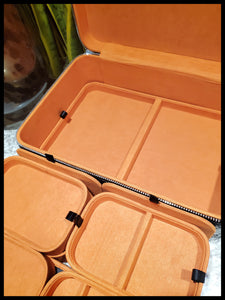 Black/Orange 3 Layer Luxury Jewelry Case