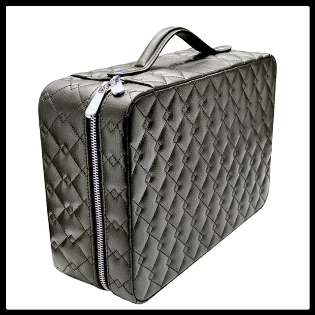 Black/Orange/Gray 3 Layer Luxury Jewelry Case