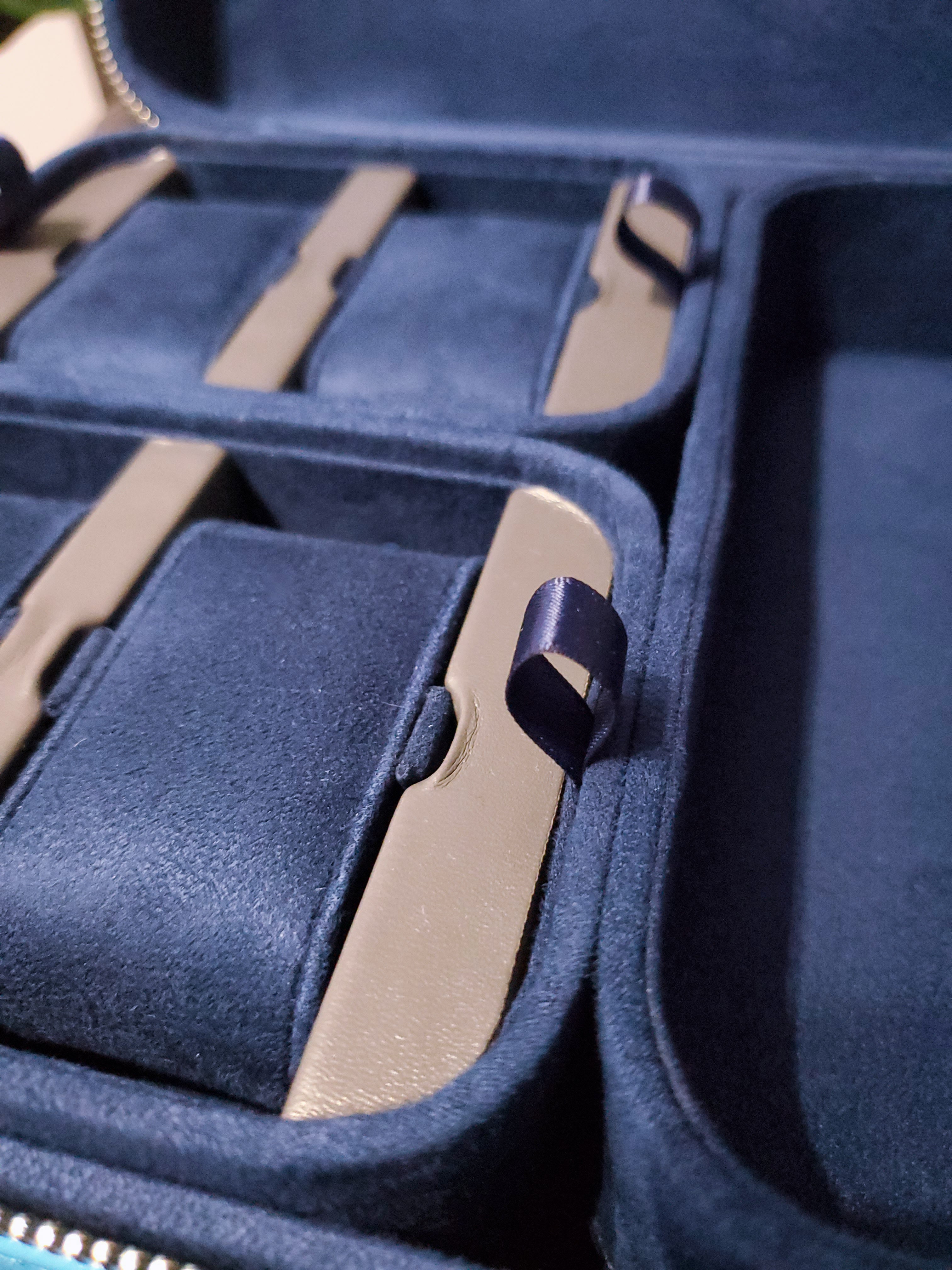 Sky Blue 3 Layer Jewelry Travel Case