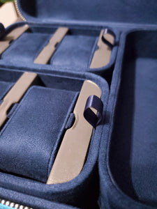 Sky Blue 3 Layer Jewelry Travel Case