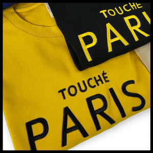 Gold/Black Classic Paris Crewneck Pullover