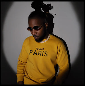 Gold/Black Classic Paris Crewneck Pullover