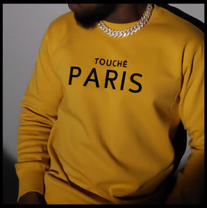 Gold/Black Classic Paris Crewneck Pullover