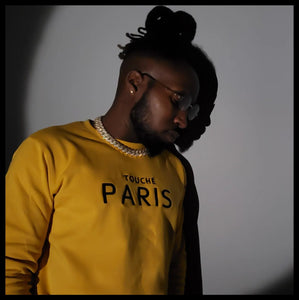 Gold/Black Classic Paris Crewneck Pullover