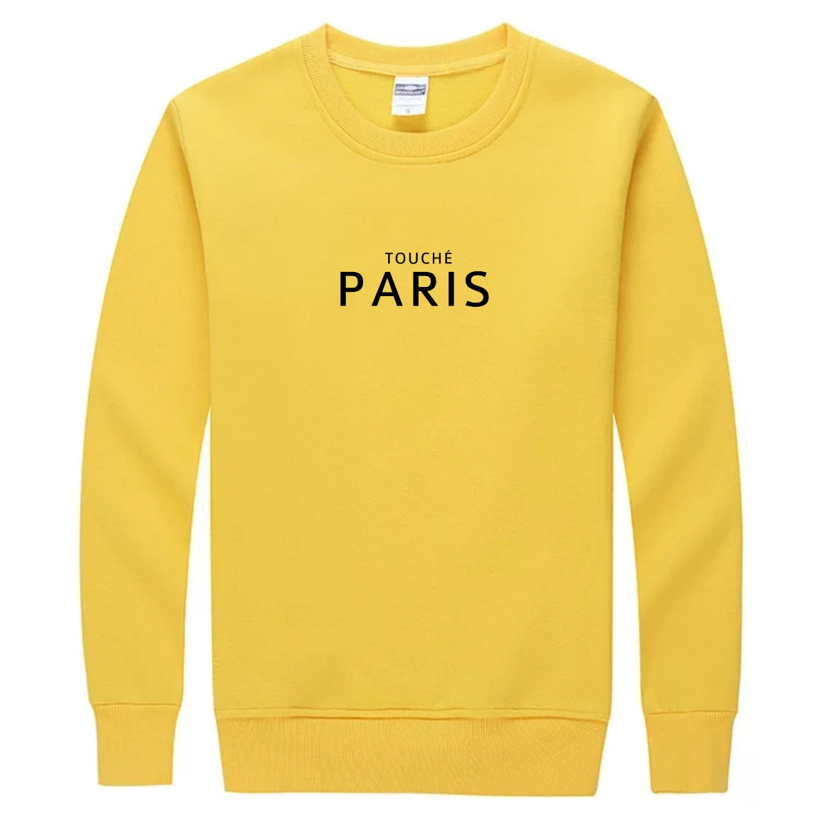 Gold/Black Classic Paris Crewneck Pullover