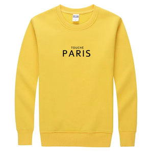 Gold/Black Classic Paris Crewneck Pullover