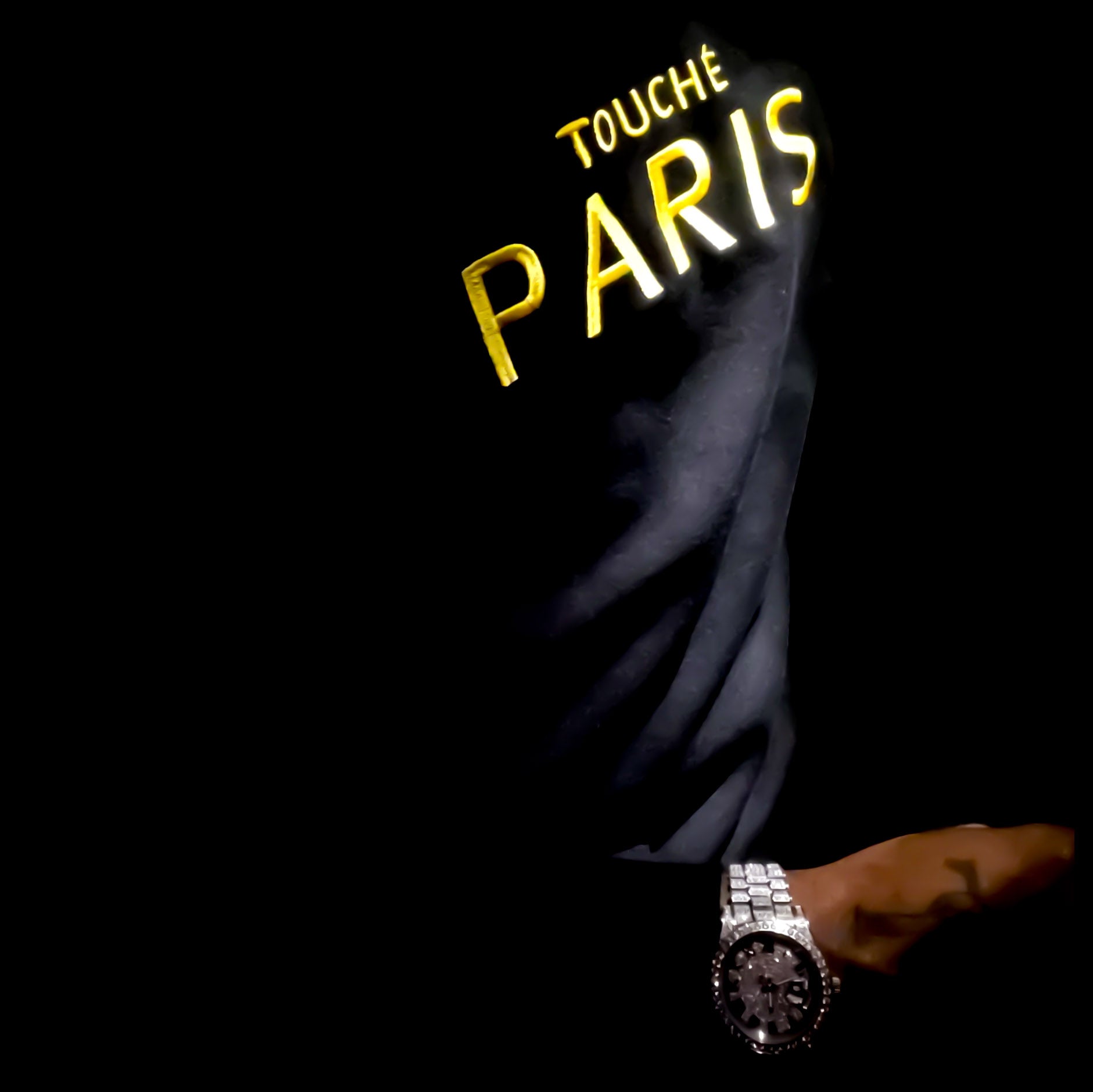 Black/Gold Classic Paris Crewneck Pullover